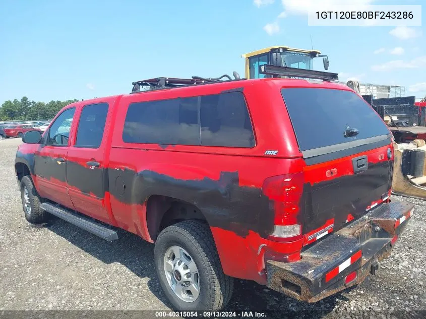 2011 GMC Sierra K2500 Sle VIN: 1GT120E80BF243286 Lot: 40315054