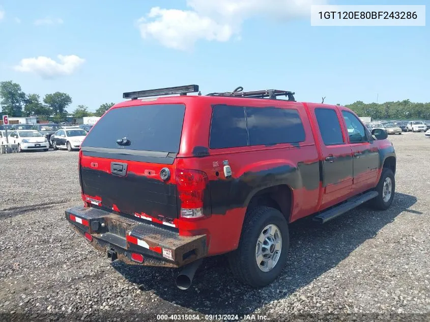 2011 GMC Sierra K2500 Sle VIN: 1GT120E80BF243286 Lot: 40315054