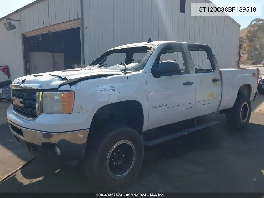 2011 GMC Sierra 2500Hd Sle VIN: 1GT120C88BF139518 Lot: 40327574