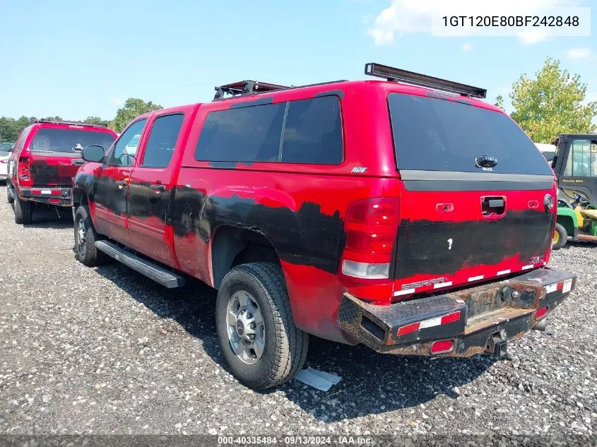 2011 GMC Sierra 2500Hd Sle VIN: 1GT120E80BF242848 Lot: 40335484