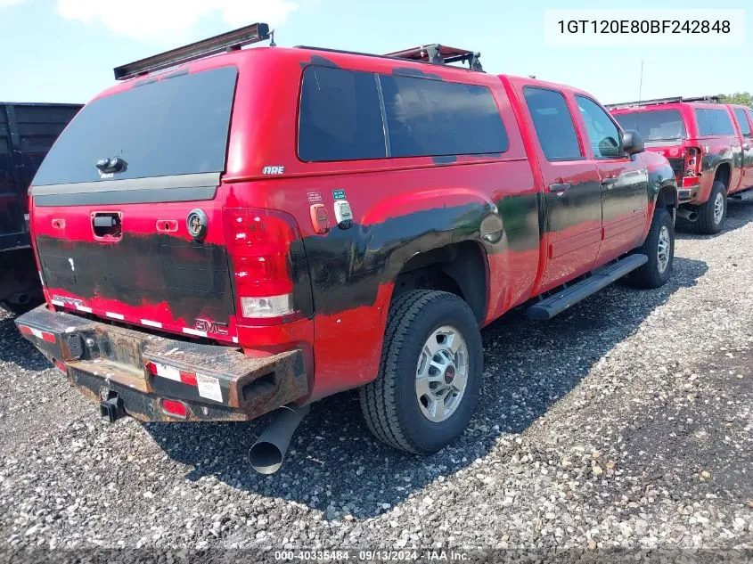 2011 GMC Sierra 2500Hd Sle VIN: 1GT120E80BF242848 Lot: 40335484