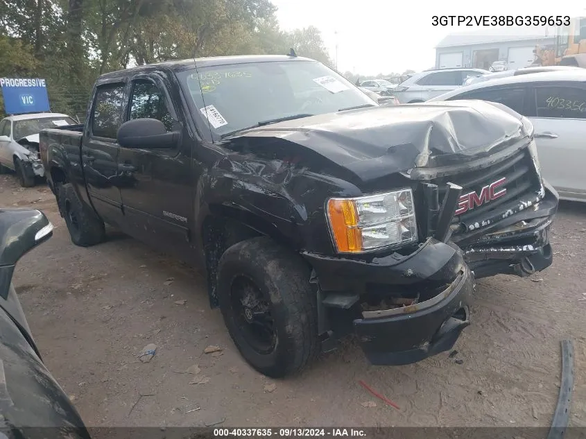 3GTP2VE38BG359653 2011 GMC Sierra K1500 Sle