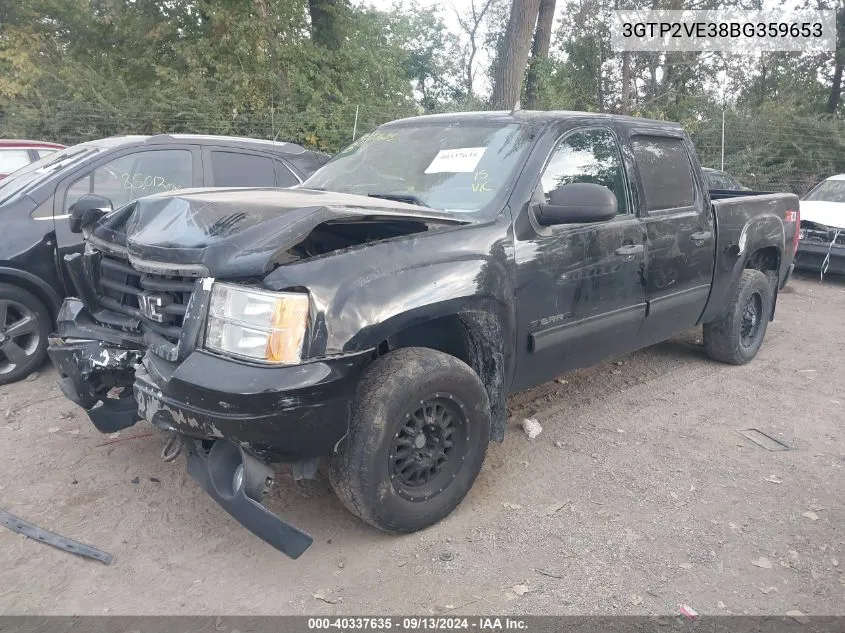 2011 GMC Sierra K1500 Sle VIN: 3GTP2VE38BG359653 Lot: 40337635