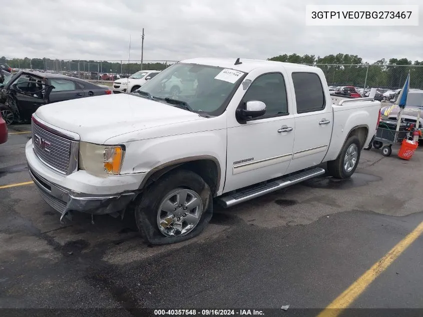 2011 GMC Sierra 1500 Sle VIN: 3GTP1VE07BG273467 Lot: 40357548