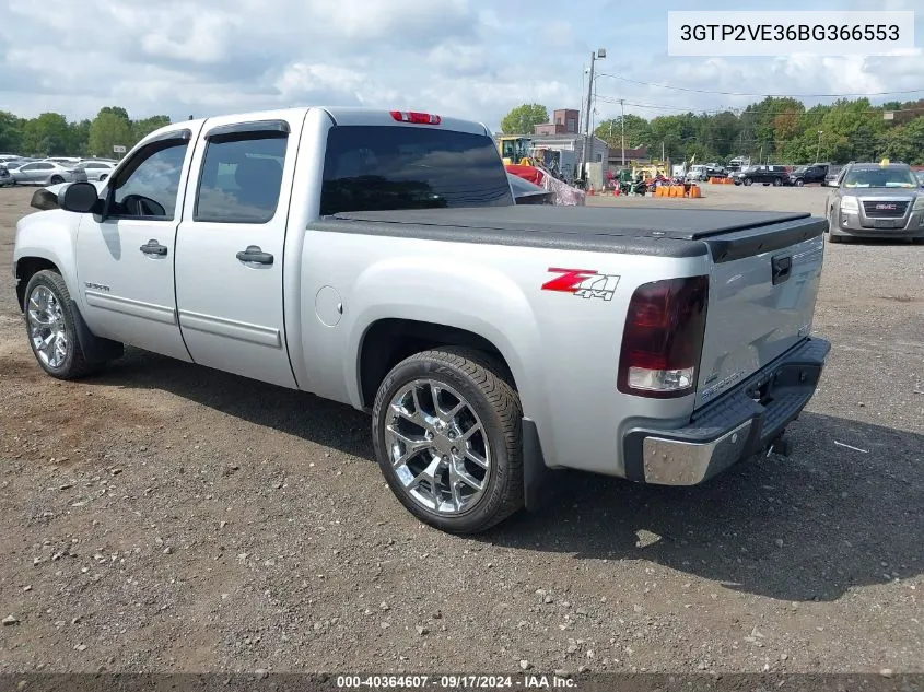 2011 GMC Sierra 1500 Sle VIN: 3GTP2VE36BG366553 Lot: 40364607