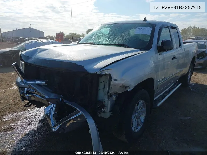 1GTR2VE31BZ357915 2011 GMC Sierra 1500 Sle