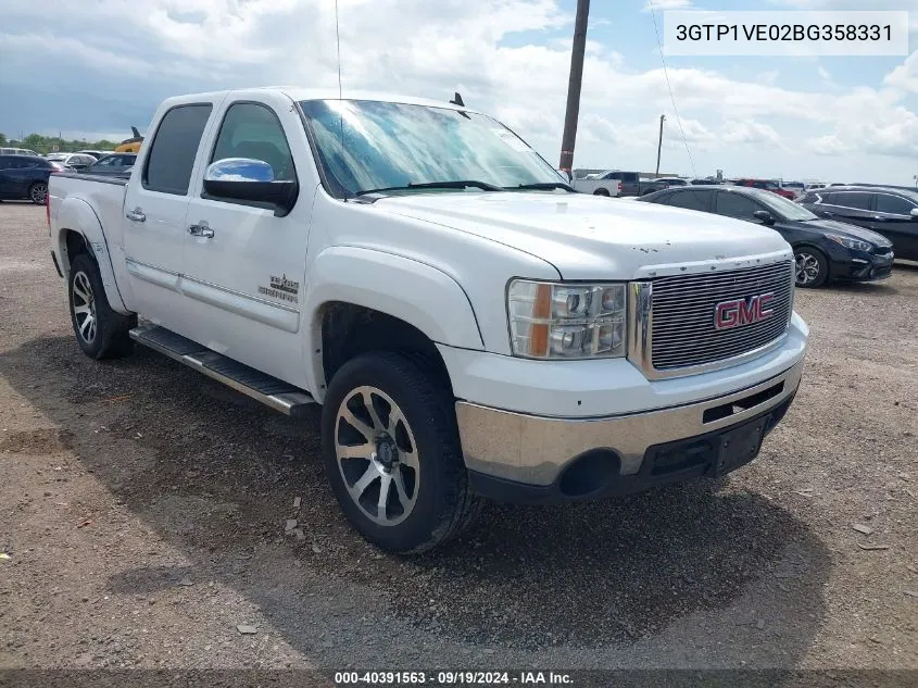 2011 GMC Sierra 1500 Sle VIN: 3GTP1VE02BG358331 Lot: 40391563