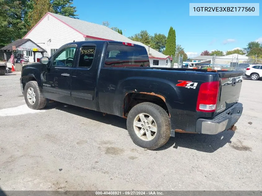 2011 GMC Sierra 1500 Sle VIN: 1GTR2VE3XBZ177560 Lot: 40408921