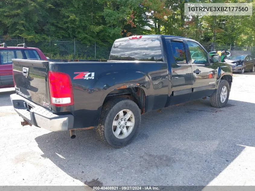 2011 GMC Sierra 1500 Sle VIN: 1GTR2VE3XBZ177560 Lot: 40408921