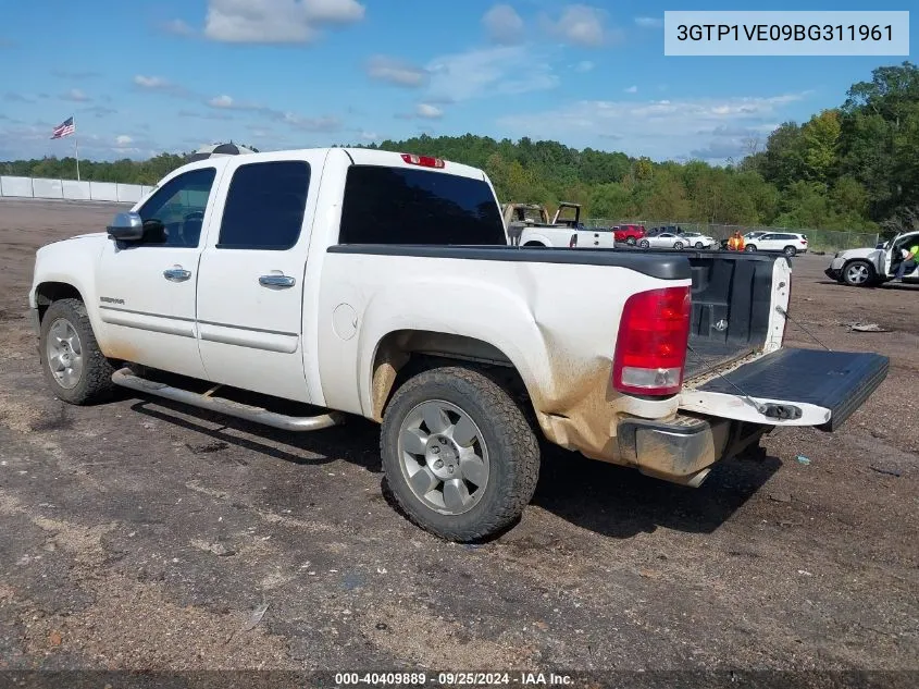 2011 GMC Sierra 1500 Sle VIN: 3GTP1VE09BG311961 Lot: 40409889