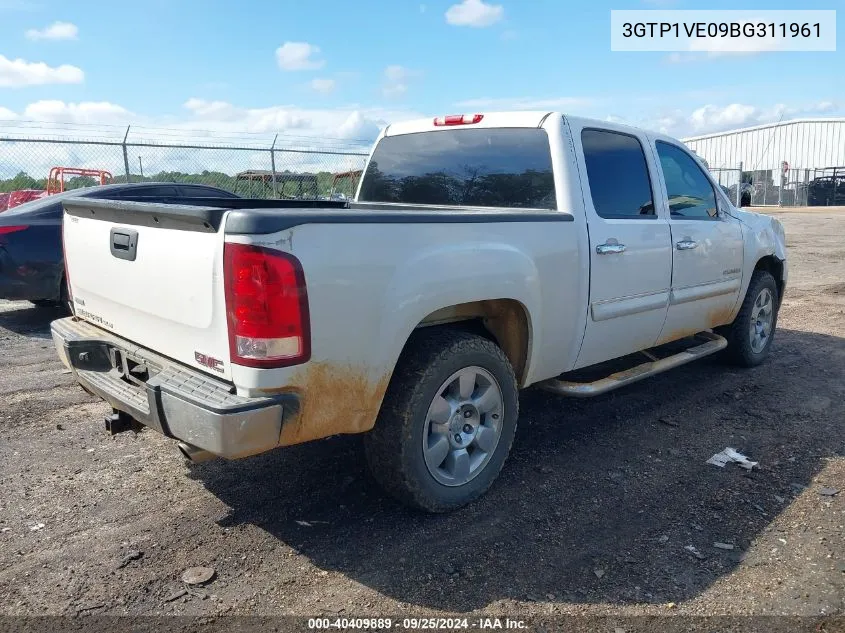 2011 GMC Sierra 1500 Sle VIN: 3GTP1VE09BG311961 Lot: 40409889