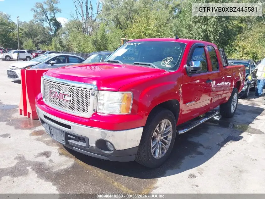 2011 GMC Sierra 1500 Sle VIN: 1GTR1VE0XBZ445581 Lot: 40418259