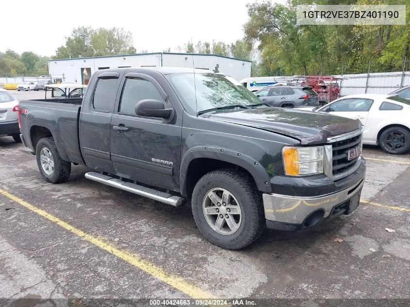 2011 GMC Sierra 1500 Sle VIN: 1GTR2VE37BZ401190 Lot: 40424663