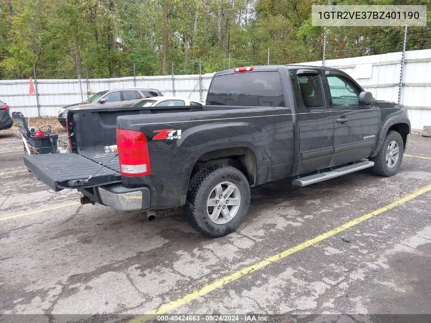 1GTR2VE37BZ401190 2011 GMC Sierra 1500 Sle