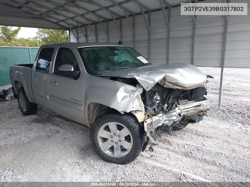 2011 GMC Sierra 1500 Sle VIN: 3GTP2VE39BG317802 Lot: 40433424