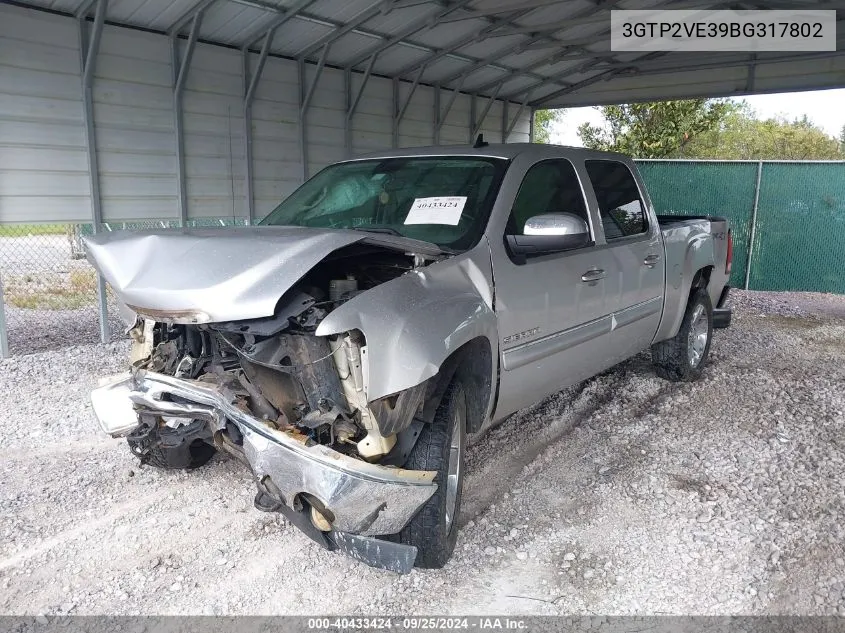 2011 GMC Sierra 1500 Sle VIN: 3GTP2VE39BG317802 Lot: 40433424