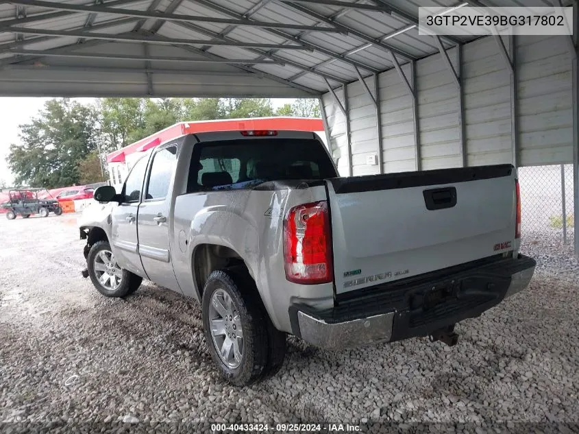 2011 GMC Sierra 1500 Sle VIN: 3GTP2VE39BG317802 Lot: 40433424