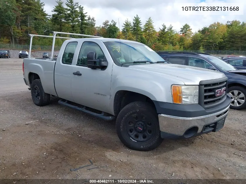 2011 GMC Sierra 1500 Work Truck VIN: 1GTR2TE33BZ131668 Lot: 40462111