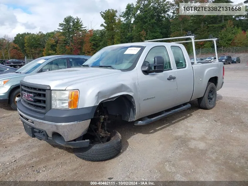 2011 GMC Sierra 1500 Work Truck VIN: 1GTR2TE33BZ131668 Lot: 40462111