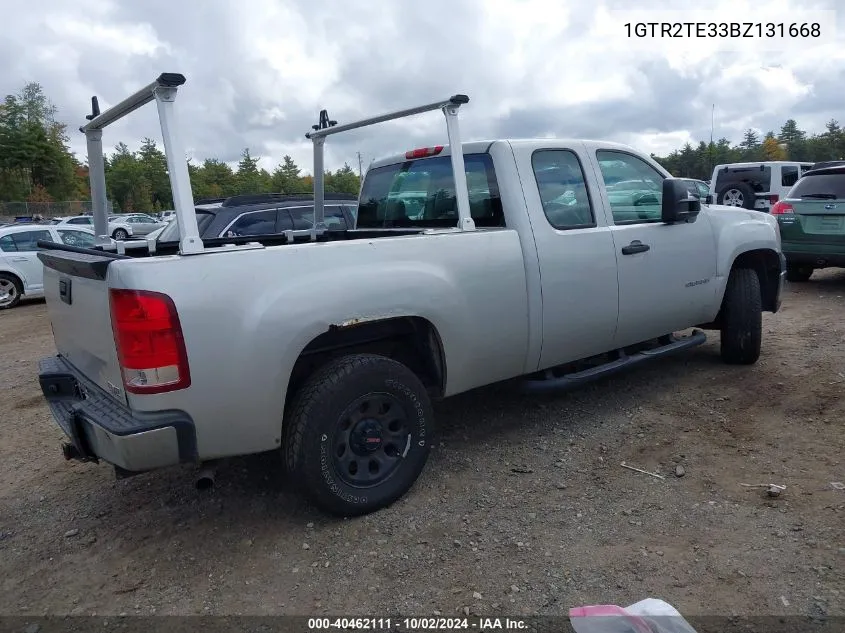 2011 GMC Sierra 1500 Work Truck VIN: 1GTR2TE33BZ131668 Lot: 40462111