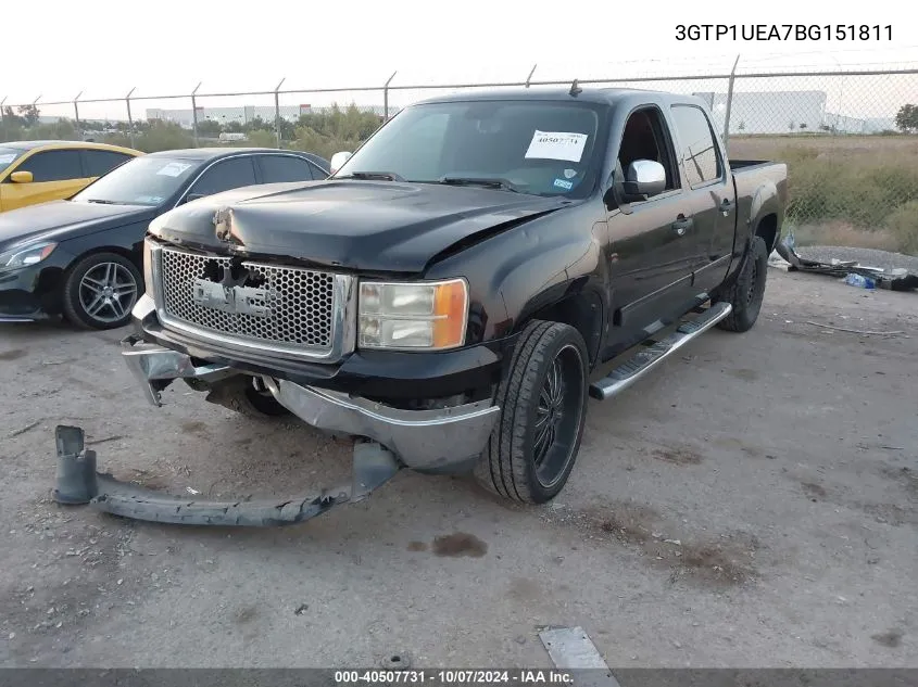 2011 GMC Sierra 1500 C1500 Sl VIN: 3GTP1UEA7BG151811 Lot: 40507731