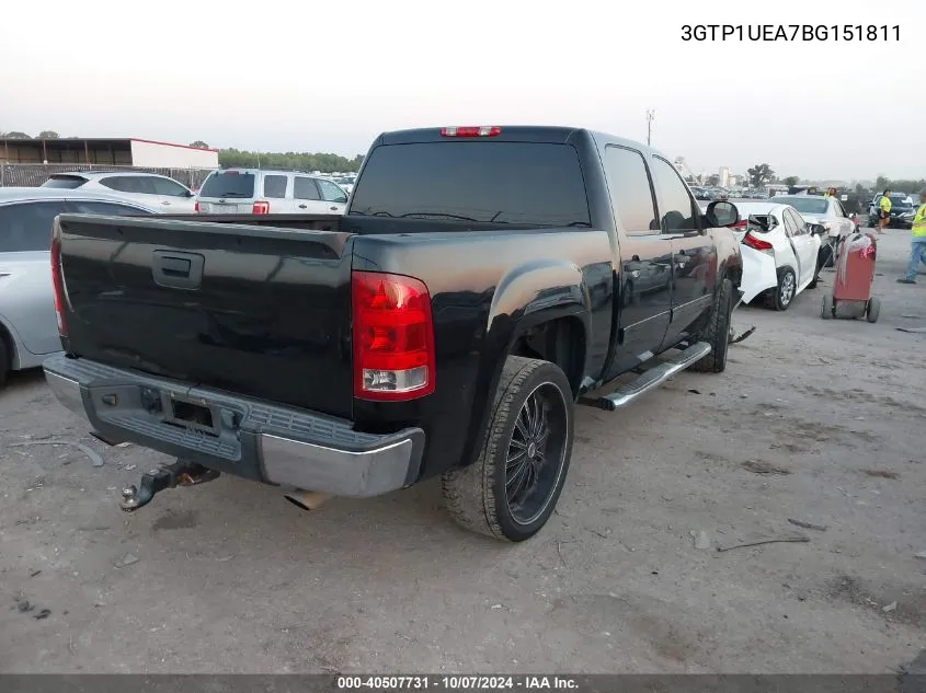 2011 GMC Sierra 1500 C1500 Sl VIN: 3GTP1UEA7BG151811 Lot: 40507731