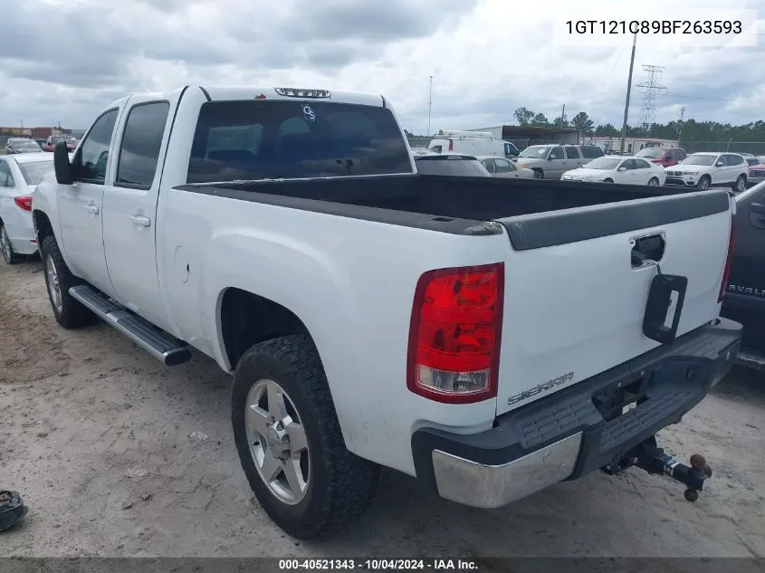 2011 GMC Sierra 2500Hd Slt VIN: 1GT121C89BF263593 Lot: 40521343