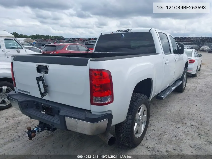 2011 GMC Sierra 2500Hd Slt VIN: 1GT121C89BF263593 Lot: 40521343