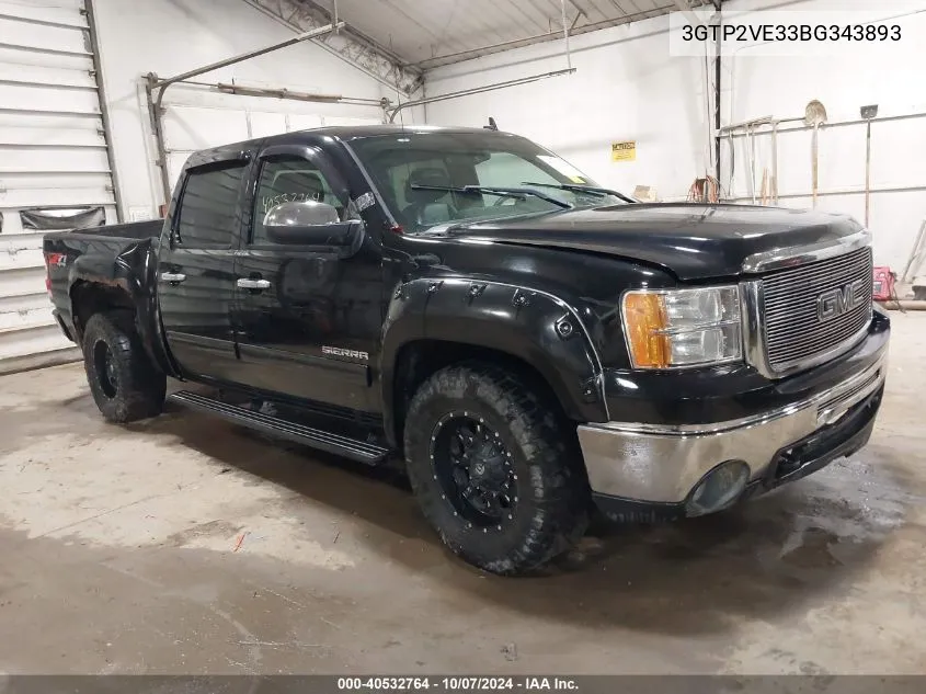 2011 GMC Sierra 1500 Sle VIN: 3GTP2VE33BG343893 Lot: 40532764