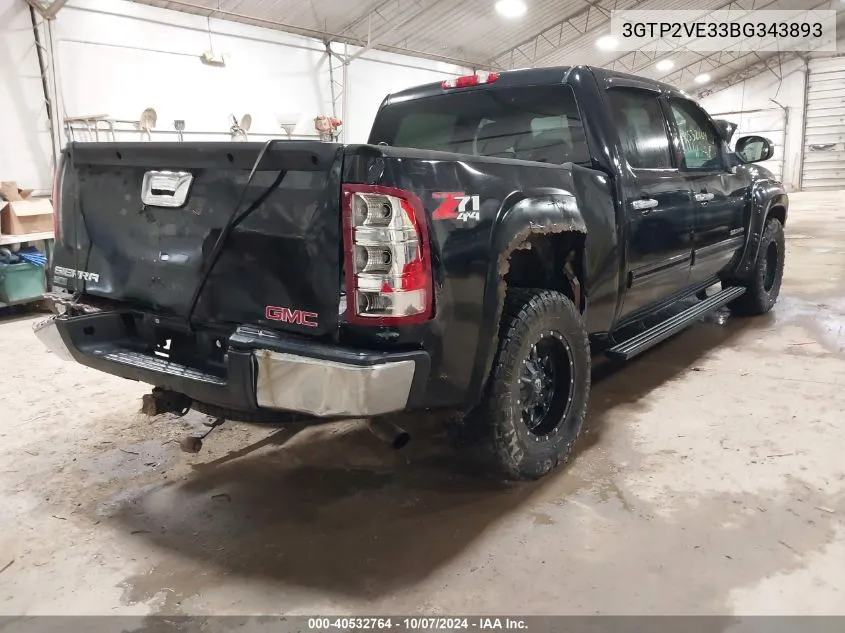 2011 GMC Sierra 1500 Sle VIN: 3GTP2VE33BG343893 Lot: 40532764