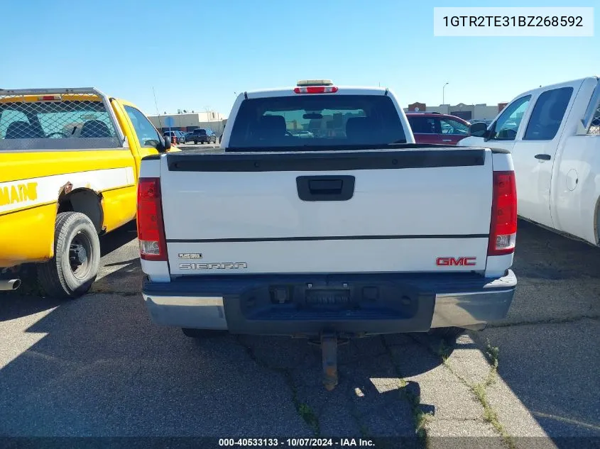 2011 GMC Sierra K1500 VIN: 1GTR2TE31BZ268592 Lot: 40533133