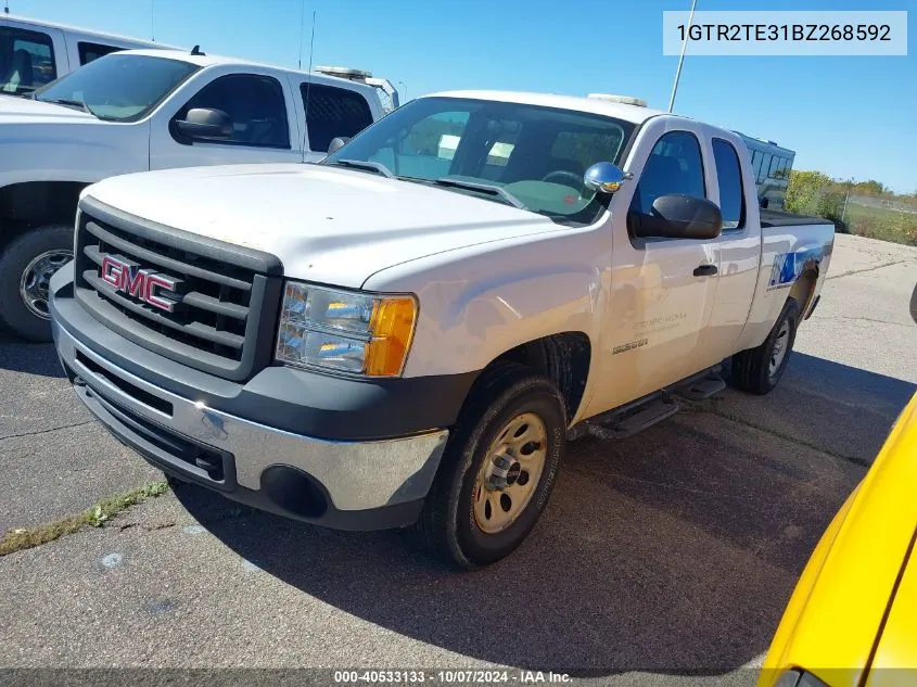 2011 GMC Sierra K1500 VIN: 1GTR2TE31BZ268592 Lot: 40533133