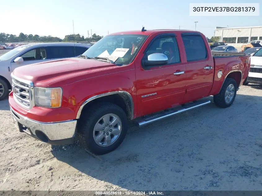 3GTP2VE37BG281379 2011 GMC Sierra 1500 Sle