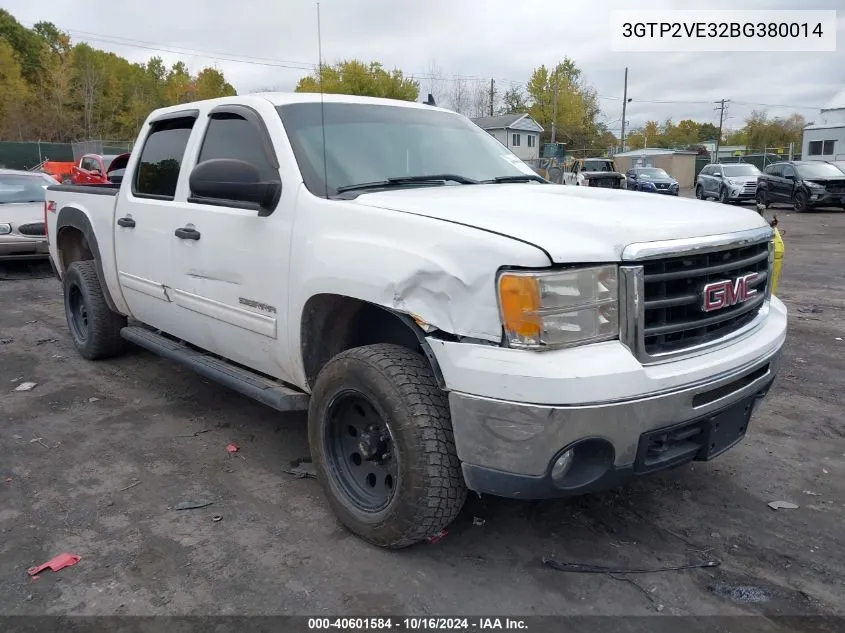 2011 GMC Sierra 1500 Sle VIN: 3GTP2VE32BG380014 Lot: 40601584