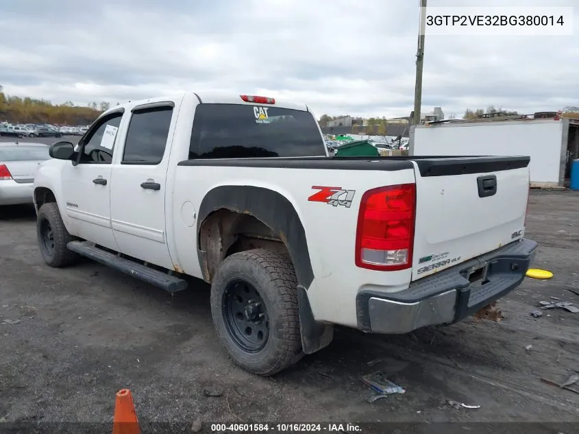 2011 GMC Sierra 1500 Sle VIN: 3GTP2VE32BG380014 Lot: 40601584