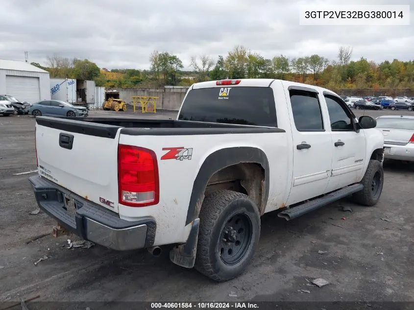 2011 GMC Sierra 1500 Sle VIN: 3GTP2VE32BG380014 Lot: 40601584