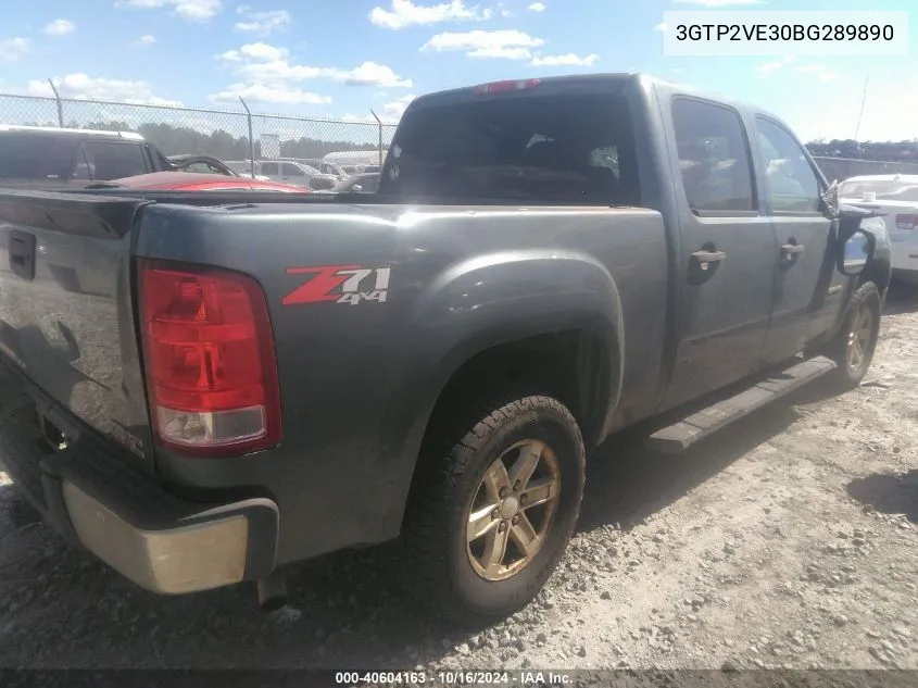 2011 GMC Sierra 1500 Sle VIN: 3GTP2VE30BG289890 Lot: 40604163