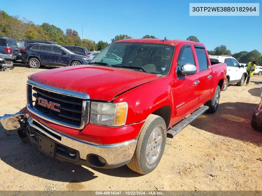 2011 GMC Sierra 1500 Slt VIN: 3GTP2WE38BG182964 Lot: 40618347