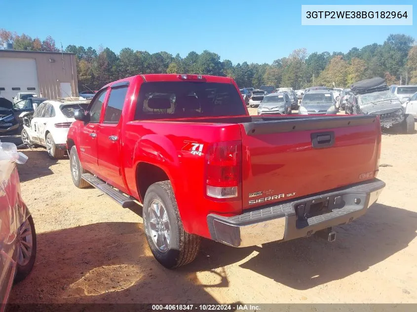 2011 GMC Sierra 1500 Slt VIN: 3GTP2WE38BG182964 Lot: 40618347