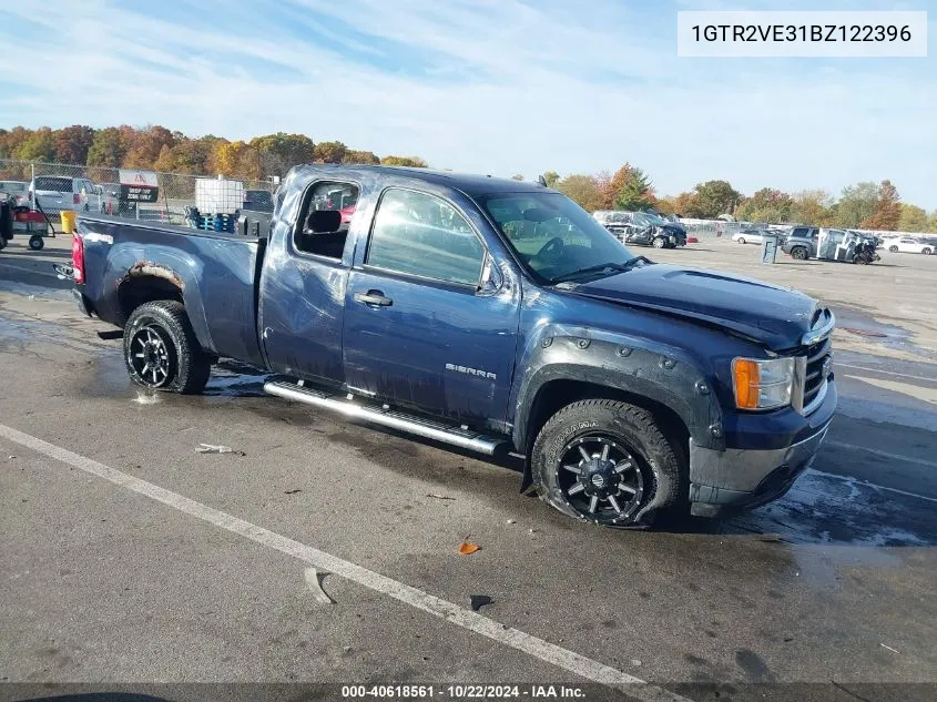 2011 GMC Sierra 1500 Sle VIN: 1GTR2VE31BZ122396 Lot: 40618561