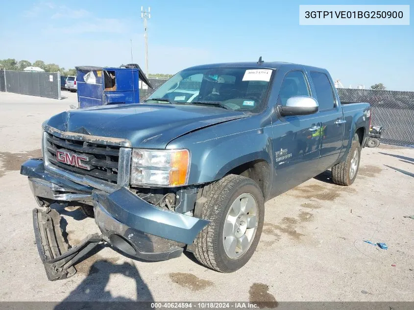 2011 GMC Sierra 1500 Sle VIN: 3GTP1VE01BG250900 Lot: 40624594