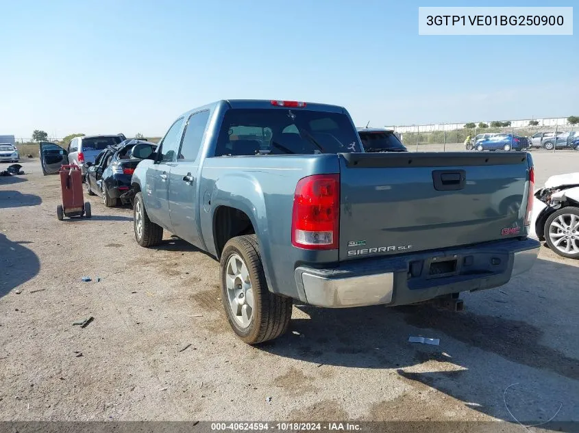 2011 GMC Sierra 1500 Sle VIN: 3GTP1VE01BG250900 Lot: 40624594