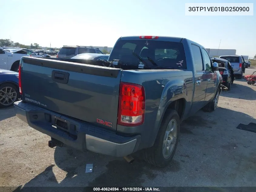 2011 GMC Sierra 1500 Sle VIN: 3GTP1VE01BG250900 Lot: 40624594