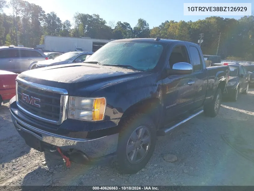 2011 GMC Sierra 1500 Sle VIN: 1GTR2VE38BZ126929 Lot: 40626863