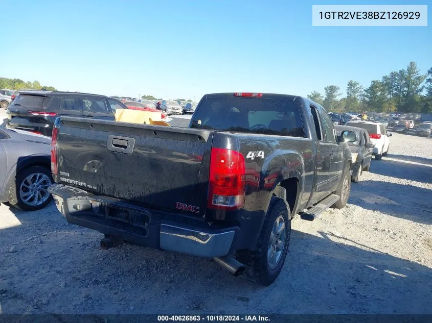 2011 GMC Sierra 1500 Sle VIN: 1GTR2VE38BZ126929 Lot: 40626863