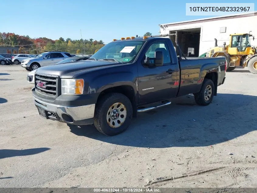 2011 GMC Sierra 1500 Work Truck VIN: 1GTN2TE04BZ332967 Lot: 40633244