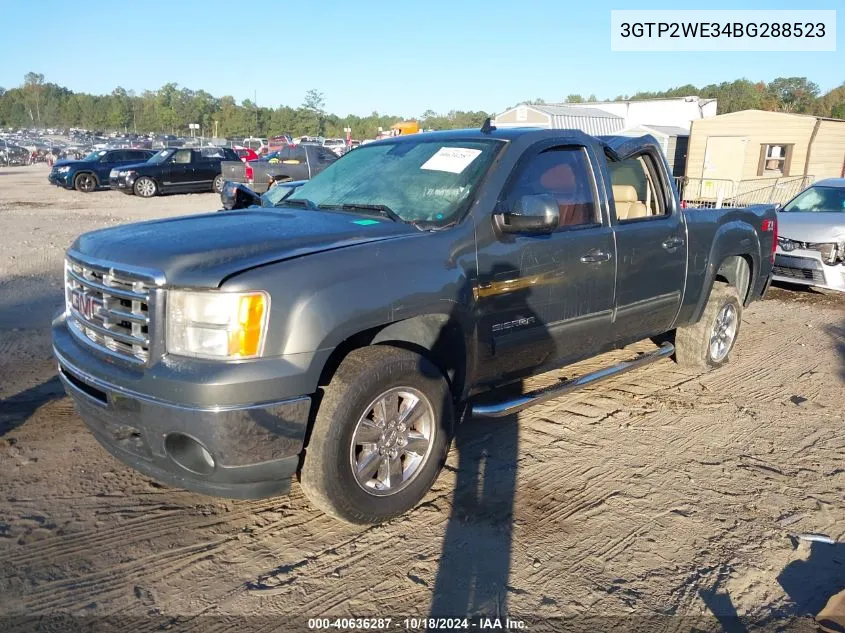 2011 GMC Sierra 1500 Slt VIN: 3GTP2WE34BG288523 Lot: 40636287