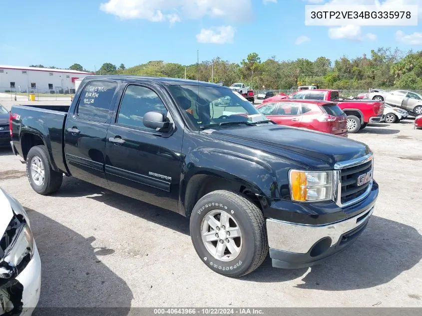 2011 GMC Sierra 1500 Sle VIN: 3GTP2VE34BG335978 Lot: 40643966