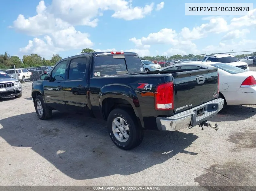 2011 GMC Sierra 1500 Sle VIN: 3GTP2VE34BG335978 Lot: 40643966