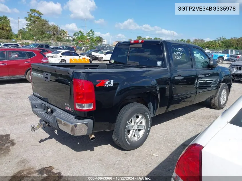 2011 GMC Sierra 1500 Sle VIN: 3GTP2VE34BG335978 Lot: 40643966